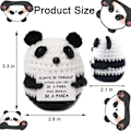 Miniatyrbild 3 av 7: Roliga presenter Positiva Panda-presenter Söta stickade Panda med positiva ord, Positiv present till Alla hjärtans dag Födelsedag, till flickvän pojkvän