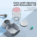 Miniatyrbillede 4 af 7: Automatisk foder- og vanddispenser til hunde og katte, BPA-fri, tyngdekraftspåfyldning, nem at rengøre, selvfodring. Grey
