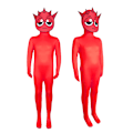 Miniatyrbilde 1 av 6: Nye Ankomster Voksne Barn Gutter Jenter Sprunki Incredibox Rhythm Box cosplay kostyme spill strømpebukser 120 red