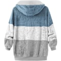 Miniatyrbild 4 av 7: Huva jacka dam teddy fleece kappa övergångsjacka med huva med fickor dragkedja höst vinter plysch jacka fleece jacka vinter 4XL F Grey
