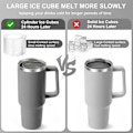 Miniatyrbillede 5 af 7: Silikone Isterningebakke med Låg til Stanely Kop, Tumbler Isform, Cylinder Silikone Isterningebakker til Fryser BPA-fri, Tåler Opvaskemaskine (Grå) Grey
