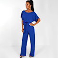 Miniatyrbilde 2 av 4: Dame Jumpsuit Casual Vide Ben Dame Aftenfest Lang Playsuit Blå