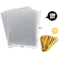 Miniatyrbild 3 av 5: 200 st Klar Plastpåse OPP-påse 15x20cm Cellofan Godispåse Transparent Presentpåse med Twist Tie 10cm för