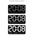Miniatyrbild 5 av 5: Digital Väggklocka, LED Digital Klocka, 12/24 Timmar, Stora Siffror, Liten Tyst,Eed red