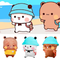 Pikkukuva 2 / 5: Bubu ja Dudu Panda Pehmolelu Söpö Piirretty Panda Karhu Nukke Kawaii Täytetty Pehmeä Tyyny Leikkihuoneen Sisustus Lasten Syntymäpäivälahjat E White