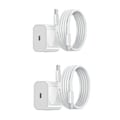 Miniatyrbilde 1 av 3: Lader - Hurtiglader 20W USB-C - Adapter + Kabel 2m Hvit 2-pakning