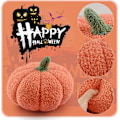 Miniatyrbillede 3 af 6: Pumkin Pude, Fyldt Pumkin Blød Plys Legetøj Sofa Pude Blød Pumkin Pude Dekoration til Hjemmet Orange