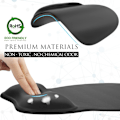 Miniatyrbild 5 av 7: Ergonomisk musmatta med handledsstöd i minnesskum, bekväm datormusmatta för bärbar dator, smärtlindrande handledsstöd Black