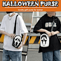 Miniatyrbild 3 av 7: Pumpalykta Crossbody Väska, PU-Läder Nyhet Spökväska Söt Spooky Season Gothic Axelväska för Kvinnor