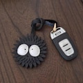 Miniatyrbillede 5 af 5: pc sort trækul briket taske charm, sjov mode taske tilbehør nøgle charms