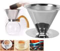 Miniatyrbillede 6 af 8: Kaffefilter i rustfrit stål, genanvendelig kaffedripper
