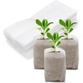 100 st 12x13cm Biologiskt Nedbrytbara Växtpåsar Vävt Tyg Växtkrukor för Plantering