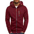 Miniatyrbild 1 av 5: Herrar Hoodies Sweatshirt Zip Up Lätta Jackor 2 Red M