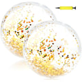 Miniatyrbillede 1 af 5: Stk. Oppustelig Strandbold Glitter Strandbolde Konfetti Strandbolde Bulk Paillet Strandbolde.