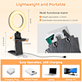 Pikkukuva 5 / 7: 5\" Pöytä Ring Light jalustalla, LED Ring Light kannettavan tietokoneen näytölle, videoneuvotteluvalo, Zoom-kokousvalo videopuheluihin Selfie-meikkiin