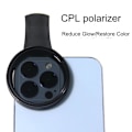 Miniatyrbillede 1 af 5: 52mm mobiltelefon CPL polariseringsfilter polariseringsfilter neutraliserende filter til at eliminere refleksion live kamera mobiltelefon linsefilter 52mm