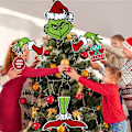 Miniatyrbilde 5 av 5: Grinch Julepynt, Topp til Juletreet, Juledekorasjoner, Innendørs Hjemmepynt, Julefestutstyr