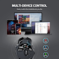 Miniatyrbild 3 av 5: Trådlös Bluetooth-mus, tyst, laddningsbar (BT5.0/4.0 + 2.4G-läge), ergonomisk bärbar mus med 1600DPI