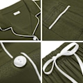 Miniatyrbild 5 av 6: Dam Pyjamas Set Kortärmad Nattkläder Dam Knapp Ned Nattkläder PJ Set med Ficka XL Army Green