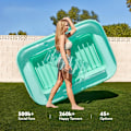 Miniatyrbild 4 av 7: YATOUT Joy Stor Uppblåsbar Flytande Solstol för Pool, Solsäng, Uppblåsbar Solmadrass, Kan Användas Utomhus, Trädgård, Bakgård Transparent green