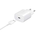 Miniatyrbild 3 av 4: 25W Vit Typ-C Laddare Pack + Typ-C Kabel för Samsung Galaxy A25 A15 A05 A05s A35 A55