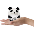 Miniatyrbild 2 av 7: Roliga presenter Positiva Panda-presenter Söta stickade Panda med positiva ord, Positiv present till Alla hjärtans dag Födelsedag, till flickvän pojkvän