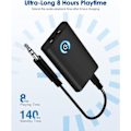 Miniatyrbillede 4 af 5: Bluetooth Transmitter og Receiver, 2-i-1 Bluetooth Audio Adapter, Bærbar 3.5mm Jack Dual Link Transmitter, Kompatibel med Bluetooth Audio Enheder
