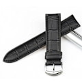 Miniatyrbild 4 av 9: Bekvämt Klockarmband (Läder) i Klassisk Design Svart/Silver