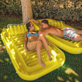 Miniatyrbild 1 av 8: YATOUT Joy Stor Uppblåsbar Flytande Solstol för Pool, Solsäng, Uppblåsbar Solmadrass, Kan Användas Utomhus, Trädgård, Bakgård Transparent yellow
