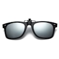 Miniatyrbillede 1 af 5: Clip-on Wayfarer Solbriller Spejlglas til Eksisterende Briller sort