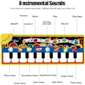 Miniatyrbild 5 av 7: Leksaker för 1-6 åriga flickor pojkar småbarn spädbarn barn, Presenter för 6-24 månader gamla pojkar flickor Piano Musik Dansmatta D