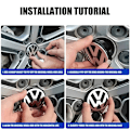 Miniatyrbillede 5 af 7: 4-pak Volkswagen Centerkapsler – Hjulkapsel Emblem 56mm
