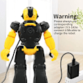 Miniatyrbild 9 av 9: Barnrobot intelligent programmerbar robot med infraröd fjärrkontroll leksak dansande sjungande LED-ögon geststyrning robotset yellow