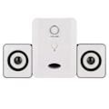 Miniatyrbillede 1 af 7: USB-drevet skrivebordshøjttaler computerhøjttaler med subwoofer til pc bærbar tablet desktop blændende version sort hvid