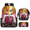 Pikkukuva 1 / 6: Super Mario Prinsessa Reppu Koululaukku Penaali Lounaslaukku Kolmiosainen Set