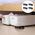 Miniatyrbillede 3 af 6: 8-pak - Selvklæbende hjul / møbelhjul - Mini sort