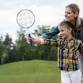 Miniatyrbild 4 av 5: 1 Par Badmintonracket för Barn Badmintonset för Barn Nylonlegering Lätt Racket för Barn, Utomhus Sport