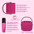Pikkukuva 6 / 7: Karaoke-kone lapsille, jossa 2 langatonta mikrofonia, kannettava Bluetooth-kaiutin, lahjalelut tytöille ja pojille syntymäpäivänä Rose 1 Mic