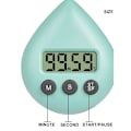 Miniatyrbild 2 av 5: Vattentät duschtimer, digital timer, badrums- och kökstimer, nedräkningstimer med sugkoppshål vit white