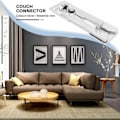 Miniatyrbild 2 av 5: 2-pack soffkopplare, metall sektionssoffa möbelkopplare sektionssoffkopplare för glidande soffa