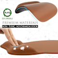 Miniatyrbild 5 av 6: Ergonomisk musmatta med handledsstöd i minnesskum, bekväm datormusmatta för bärbar dator, smärtlindrande handledsstöd Pure Brown