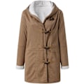 Miniatyrbillede 7 af 7: Damer Vinterjakker Udsalg Plus Størrelse Dame Fleeceforet Jakke Hoodies Lomme Uld Casual Hættetrøjer Horn Knapper Casual Varmt Jakke Trench L 02 Brown