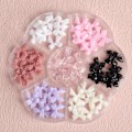 Miniatyrbild 2 av 2: Färgglada rosett nageldekorationer plommonblomma låda kristall, 3D rosett färgglada nagelhänge set