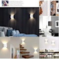 Miniatyrbillede 5 af 5: Pcs indendørs væglampe LED 6W moderne væglampe 3000K varm hvid perfekt til stue soveværelse stue gang
