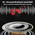Pikkukuva 5 / 8: Luujohtokuulokkeet Bluetooth Open Ear Langaton HiFi Stereo -kuulokkeet mikrofonilla urheiluun, kuntoiluun, pyöräilyyn, juoksuun, ajamiseen (punainen) Red