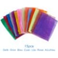 Miniatyrbilde 6 av 6: Pakke med 15 sjal for jonglering, chiffon-sjal for dans, jonglering, sansestimulering, dansesjal, 60 x 60 cm fargerike sjal