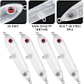 Miniatyrbilde 4 av 7: 20 stk fiske lokke sett fluefiske topp vann lokke hard agn med 3D fiske øyne for laks, walleye, ørret, bass, ferskvann, saltvann 20pcs