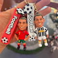 Miniatyrbillede 5 af 8: Fodbold Ronaldo Spiller Figur Fodboldstjerne Nøglering Taske Vedhæng C C