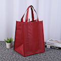 Miniatyrbillede 1 af 2: Pieces Claret Genanvendelige Indkøbstasker, 38 x 33,5 x 25,5 cm, med Lille Krog, Egnet til Shopping, Picnic, Rejser, Strand, DIY, Reklame, Event Red