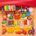 Miniatyrbild 7 av 11: Barnlekstuga Bbq Leksak Simulering Kök Matlagning Leksak Barbe 21pcs one-size 21pcs one-size